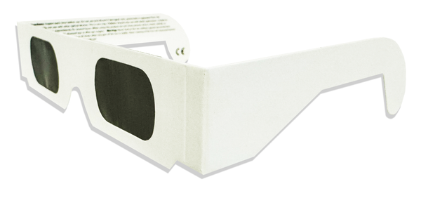 Plain White Eclipse Glasses (English)