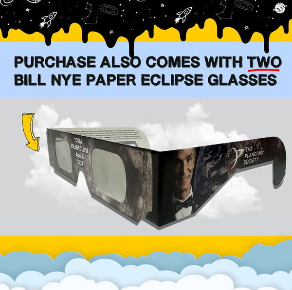 Bill Nye Plastic Eclipse Glasses (+ 2 paper glasses)